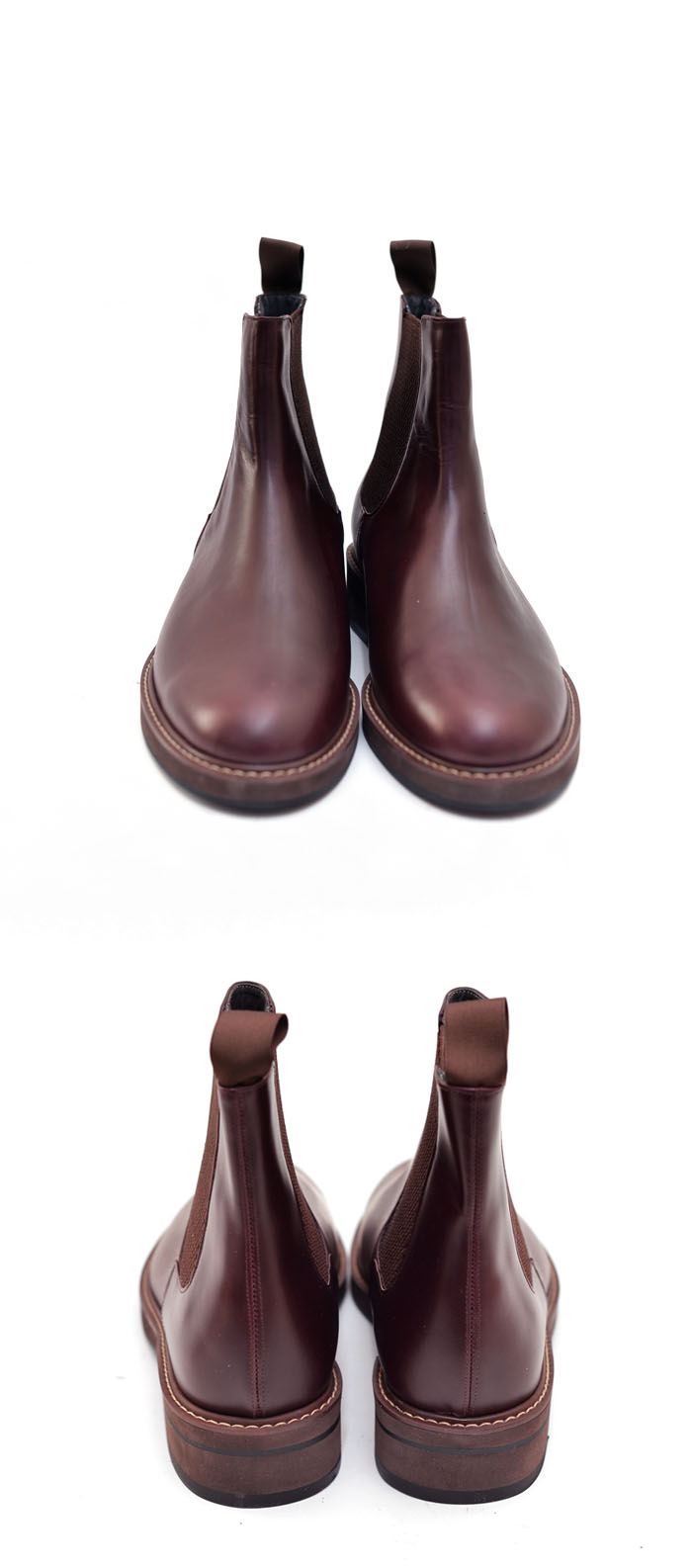 cowhide chelsea boots